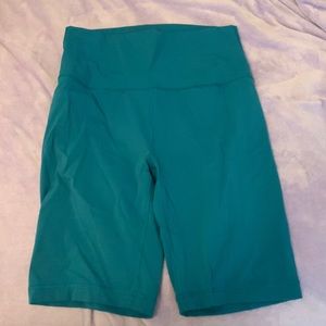 Teal biker shorts